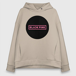 Женское худи оверсайз Blackpink logotype - group of South Korea