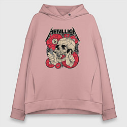 Женское худи оверсайз Металлика дизайн