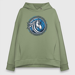 Толстовка оверсайз женская Mavericks NBA, цвет: авокадо