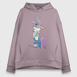 Толстовка оверсайз женская Bugs Bunny in the sneakers, цвет: сиреневый
