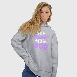 Толстовка оверсайз женская Магия в тебе, цвет: меланж — фото 2