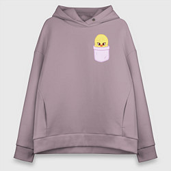 Толстовка оверсайз женская BbokAri in pocket, цвет: сиреневый