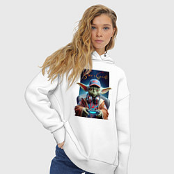 Толстовка оверсайз женская Star eSports - Yoda, цвет: белый — фото 2