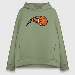 Толстовка оверсайз женская Basketball shot, цвет: авокадо