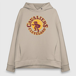Толстовка оверсайз женская Cavaliers man, цвет: миндальный