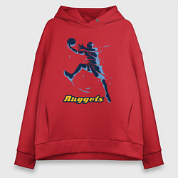 Толстовка оверсайз женская Nuggets baller, цвет: красный