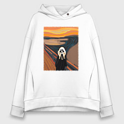 Женское худи оверсайз Крик картина мунка