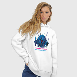 Толстовка оверсайз женская Soundwave superior, цвет: белый — фото 2