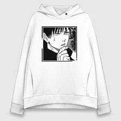 Толстовка оверсайз женская Мегуми фусигуро, цвет: белый