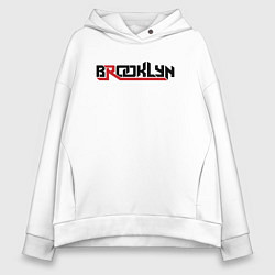 Толстовка оверсайз женская Brooklyn USA, цвет: белый