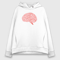 Женское худи оверсайз Мозг иллюстрация