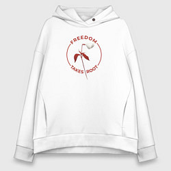 Женское худи оверсайз Freedom takes roots - Рассказ служанки