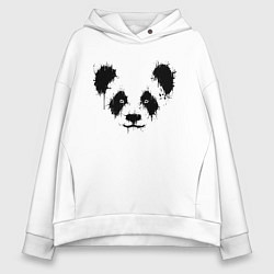 Женское худи оверсайз Морда панды - кляксы