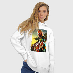 Толстовка оверсайз женская Max Payne, цвет: белый — фото 2