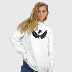 Толстовка оверсайз женская 1971 с крыльями, цвет: белый — фото 2