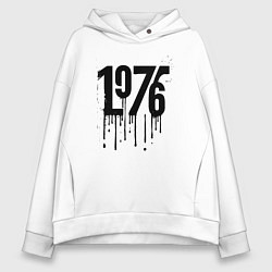 Толстовка оверсайз женская Капающий 1976, цвет: белый