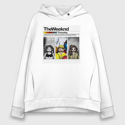 Толстовка оверсайз женская The weeknd Thursday, цвет: белый