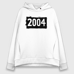 Толстовка оверсайз женская Черный квадрат 2004, цвет: белый