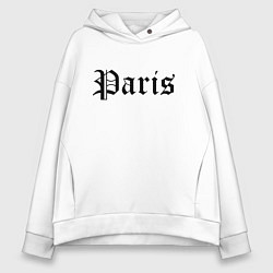 Толстовка оверсайз женская Paris - France, цвет: белый