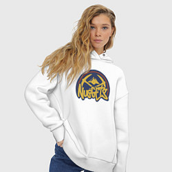 Толстовка оверсайз женская Nuggets team, цвет: белый — фото 2