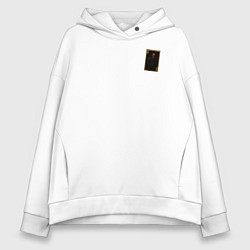 Толстовка оверсайз женская Урист: туз буби, цвет: белый