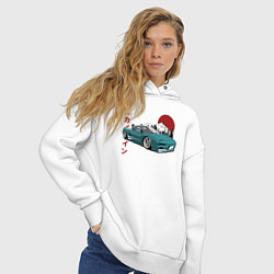 Толстовка оверсайз женская Toyota MR2, цвет: белый — фото 2