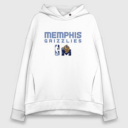 Толстовка оверсайз женская Memphis Grizzlies - basketball NBA, цвет: белый