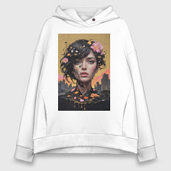 Женское худи оверсайз Городская муза