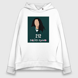 Толстовка оверсайз женская Squid game 212, цвет: белый