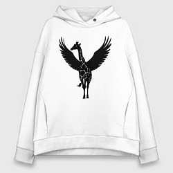 Женское худи оверсайз Жираф с крыльями