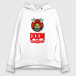 Женское худи оверсайз Doom eternal logo