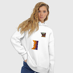 Толстовка оверсайз женская Doom персонаж из игры, цвет: белый — фото 2