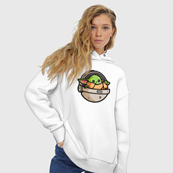 Толстовка оверсайз женская Yoda baby, цвет: белый — фото 2