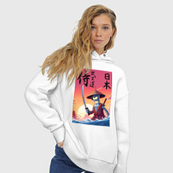 Толстовка оверсайз женская Bender samurai - bushido, цвет: белый — фото 2