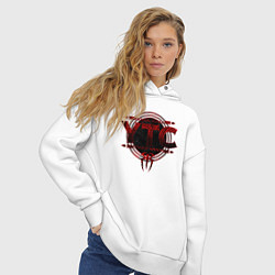 Толстовка оверсайз женская Roman Reigns ytc wwe logo, цвет: белый — фото 2