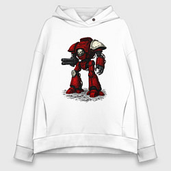 Толстовка оверсайз женская Боевой титан империи, цвет: белый