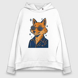 Женское худи оверсайз Лиса в очках