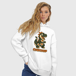 Толстовка оверсайз женская Сушизавр, цвет: белый — фото 2