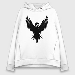 Женское худи оверсайз Крылатый Чак Норрис