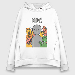 Толстовка оверсайз женская NPC, цвет: белый