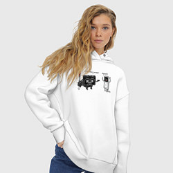 Толстовка оверсайз женская Я твой отец, цвет: белый — фото 2