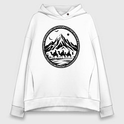 Женское худи оверсайз Караван у подножия гор