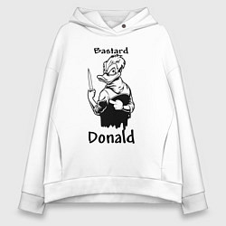 Толстовка оверсайз женская Гангстер Дональд, цвет: белый