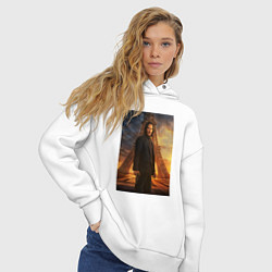 Толстовка оверсайз женская Джон Уик в Париже, цвет: белый — фото 2