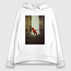 Толстовка оверсайз женская Танец Джокера, цвет: белый