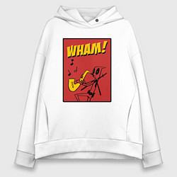 Толстовка оверсайз женская Jazz Deadppol, цвет: белый