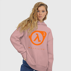 Толстовка оверсайз женская Half-Life 3, цвет: пыльно-розовый — фото 2