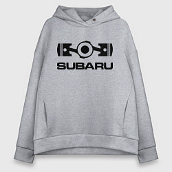Толстовка оверсайз женская Subaru, цвет: меланж