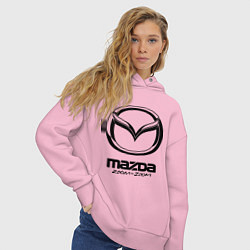 Толстовка оверсайз женская Mazda Zoom-Zoom цвета светло-розовый — фото 2