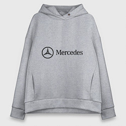 Толстовка оверсайз женская Mercedes Logo, цвет: меланж